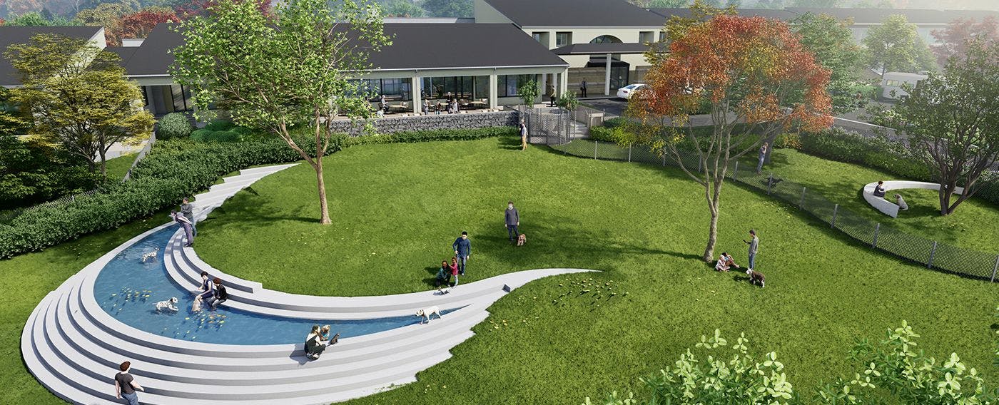 関東最大級のドッグパークや森の散歩道、愛犬と自由に遊べる空間を