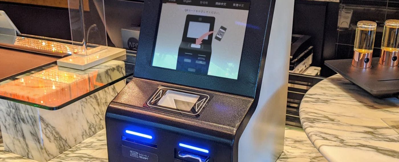 Mesin khusus untuk check-in aplikasi