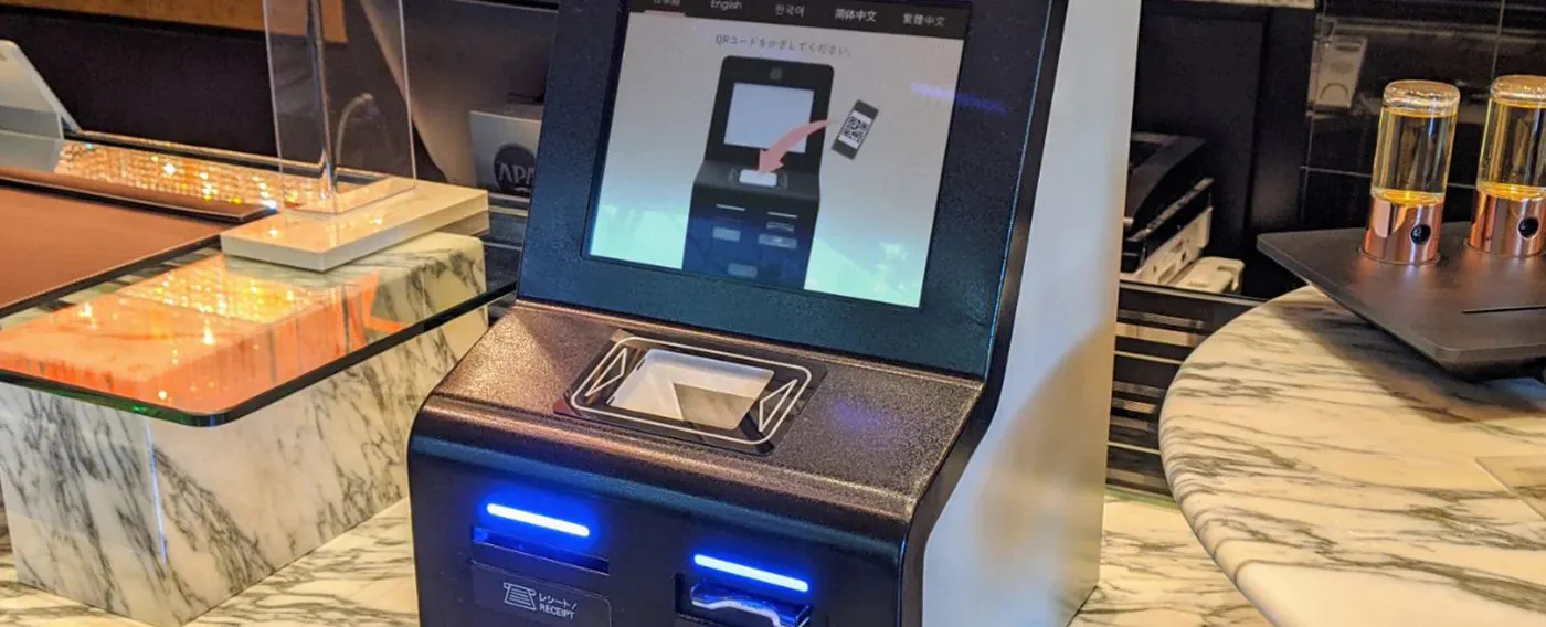 Mesin khusus untuk check-in aplikasi