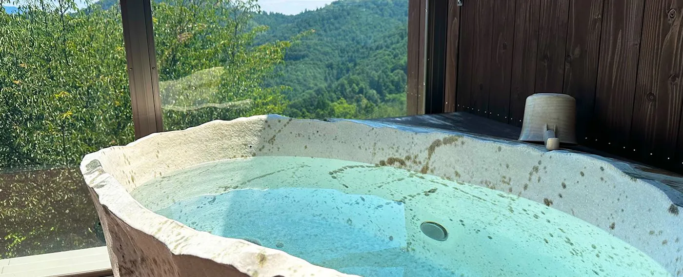 Bilik Khas dengan Kolam Air Panas Terbuka