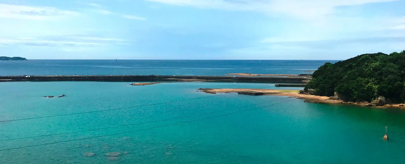 露天溫泉的景觀