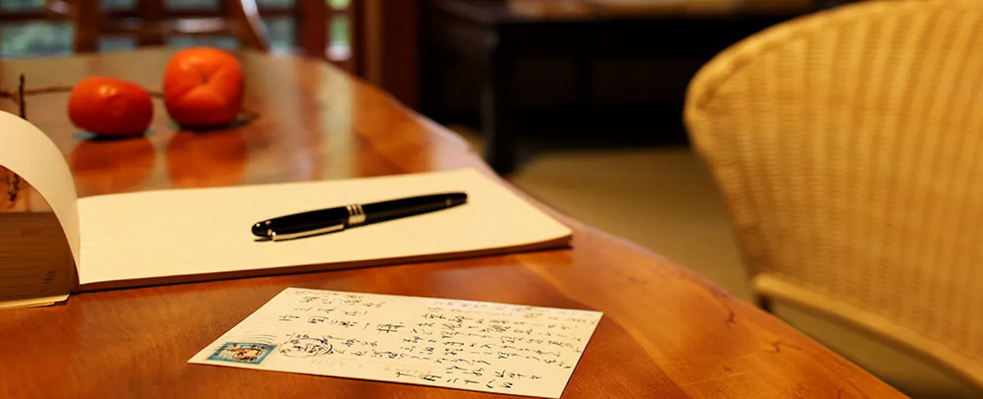 Kartu pos tulisan tangan Shiga Naoya