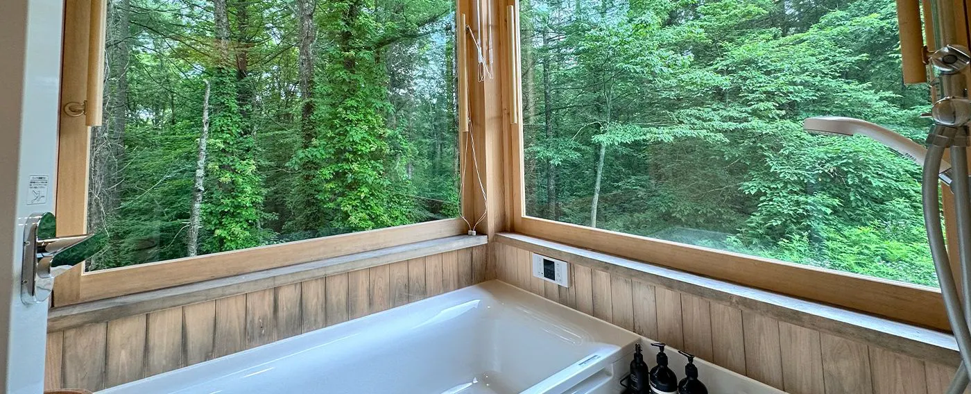 คอทเทจแบบบ้านเดี่ยว 2LDK พร้อมอ่างอาบน้ำกลางแจ้งใหม่