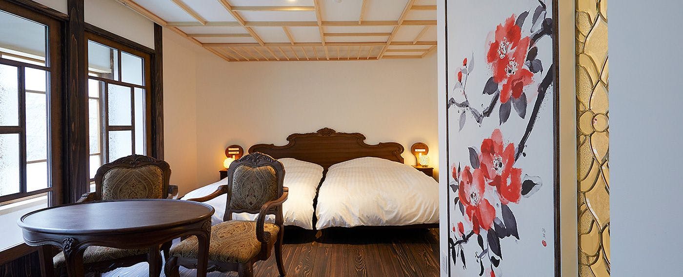 ห้องพักสไตล์ไทโชโมเดิร์นฝั่งภูเขา