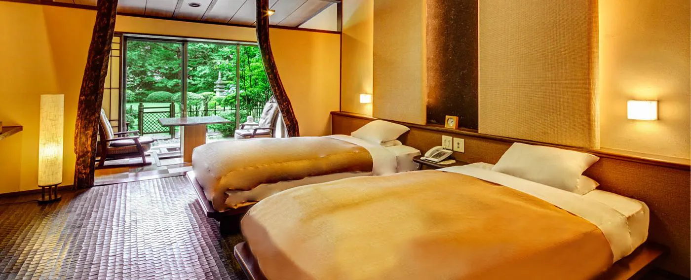 附設庭園露天溫泉的客房
