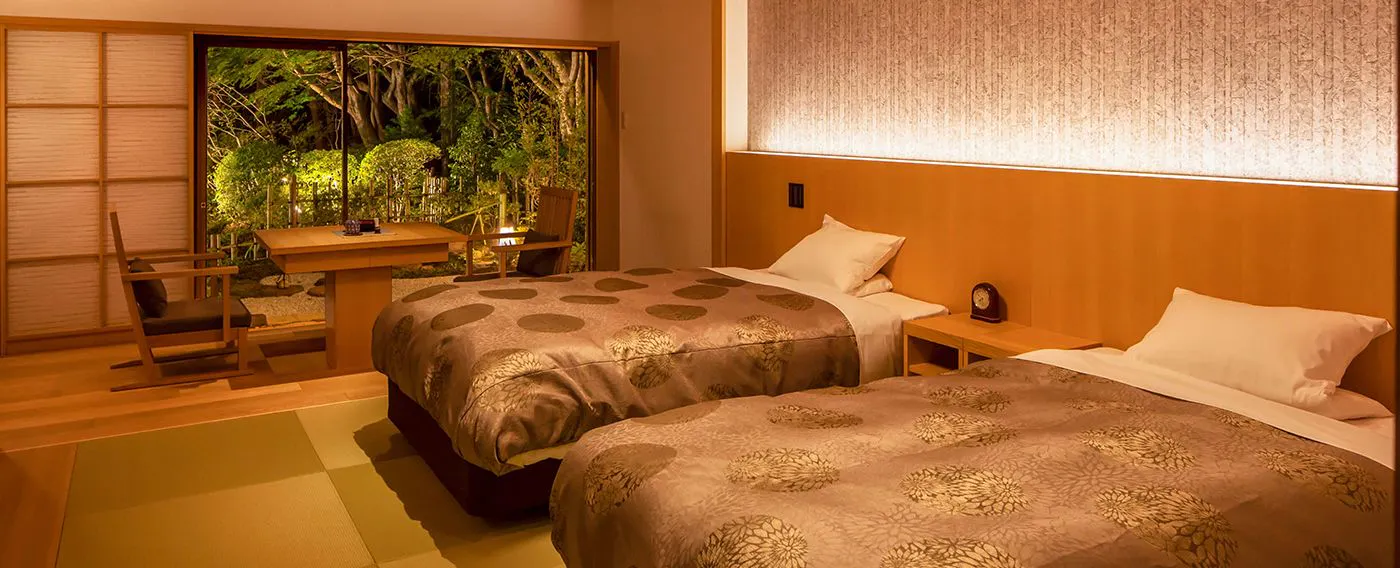 附設庭園露天溫泉的客房