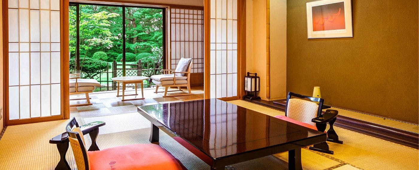 附庭園露天溫泉的和室客房