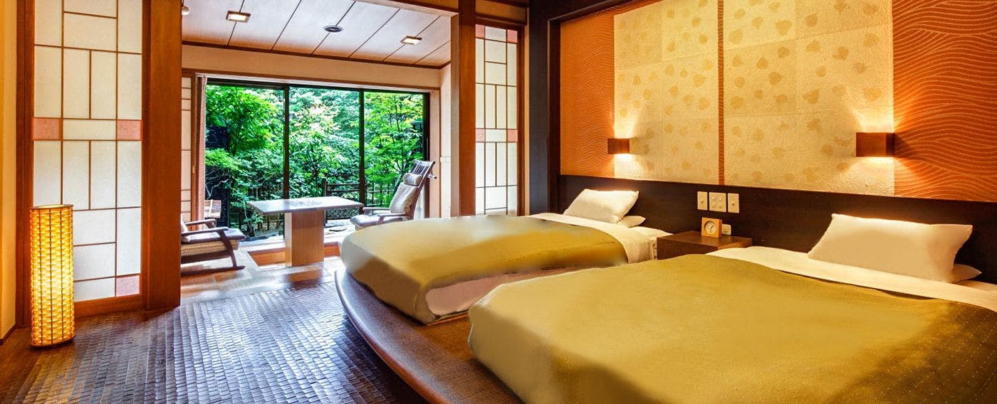 附帶庭園露天浴池的和式現代客房（西館）