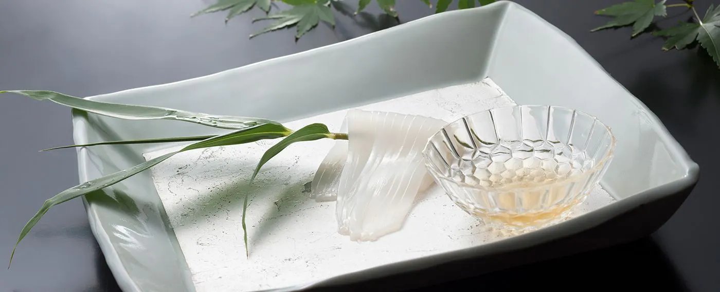 ご夕食一例「甘いかの笹盛り」