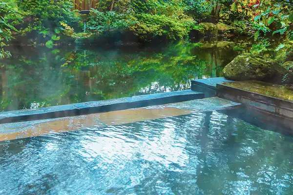 อ่างอาบน้ำกลางแจ้งใต้แสงจันทร์