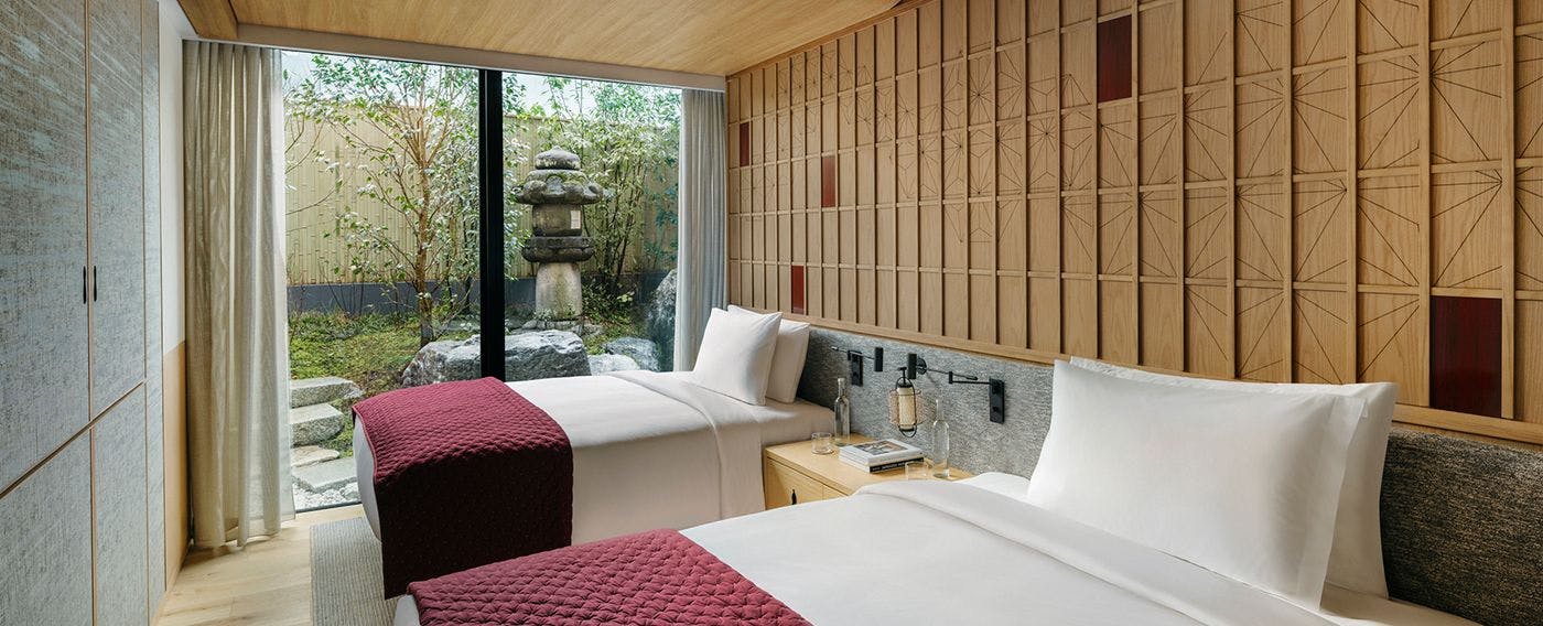 プライベート日本庭園付のプレミア スイート ガーデン ツイン