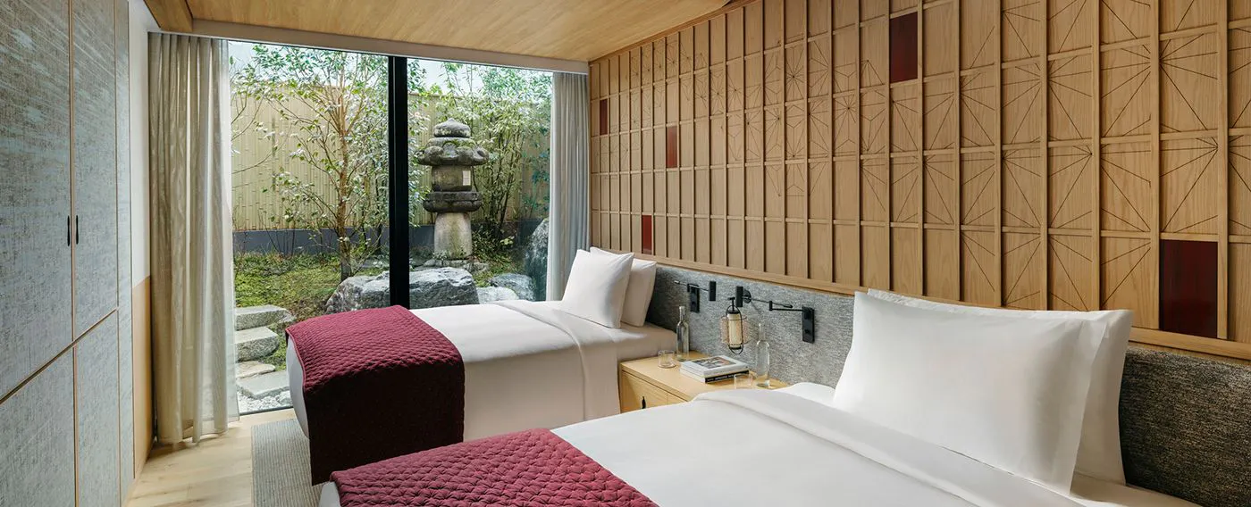 プライベート日本庭園付のプレミア スイート ガーデン ツイン