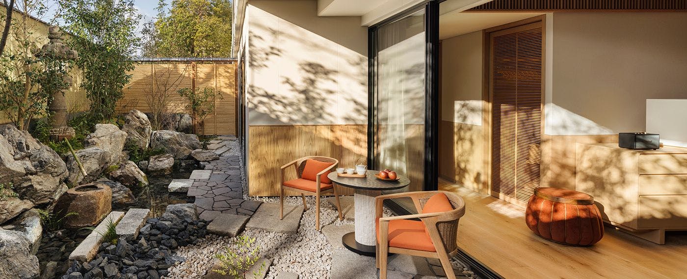 プレミア スイート ガーデン キングのプライベート日本庭園