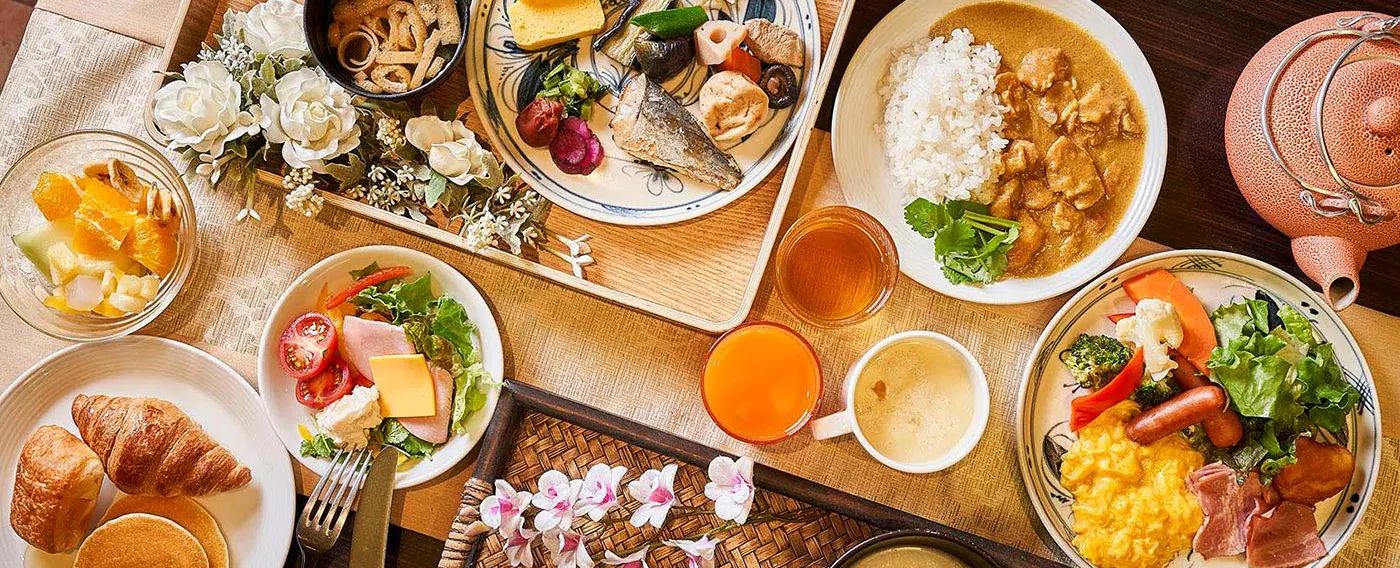 朝食ビュッフェ盛り付けイメージ