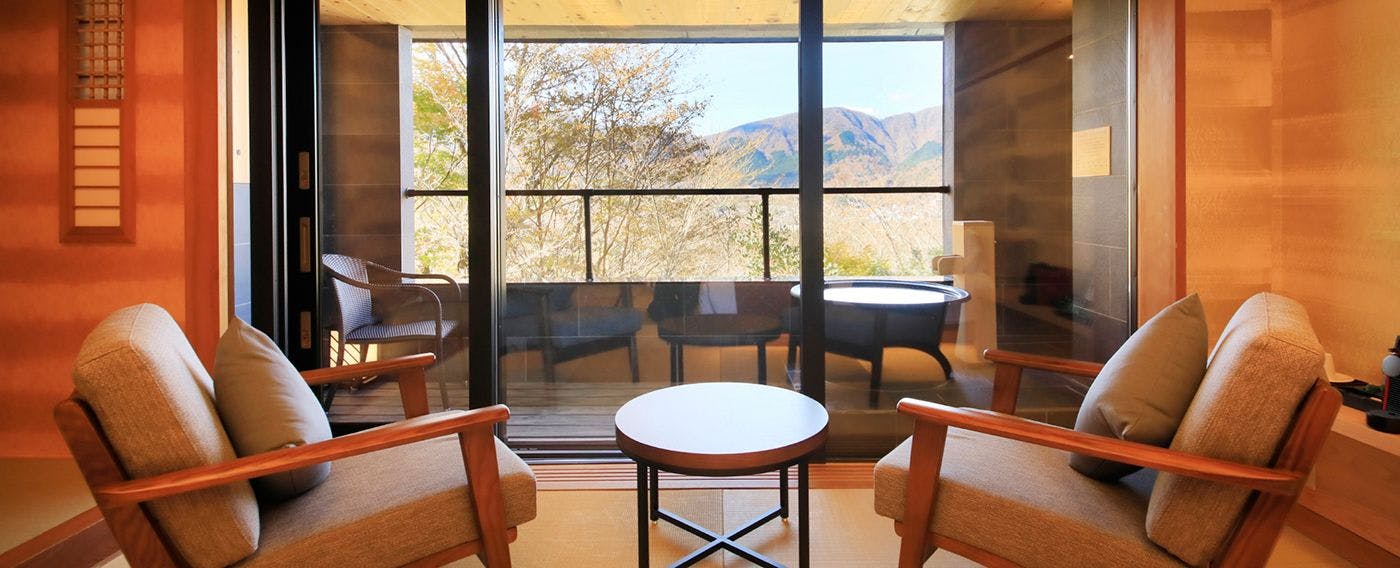 All Rooms with Open-Air Bath Guest Rooms Sengokuhara Onsen Centurion Hakone Villa