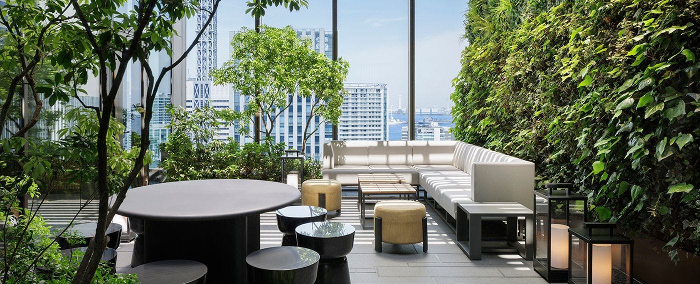 23階のスカイガーデンからはみなとみらいらしい自然豊かな港町の風景をご覧いただけます