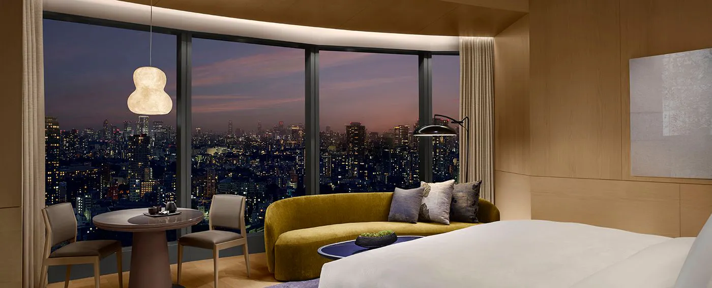 JWマリオット・ホテル東京：夜景を望む客室