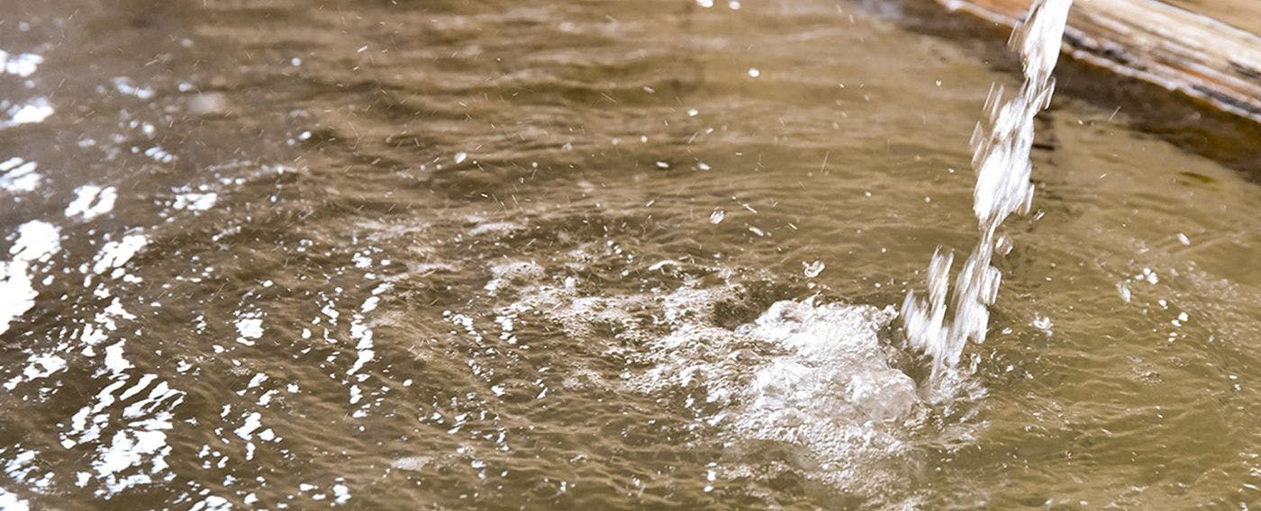 온천수 자연 방류