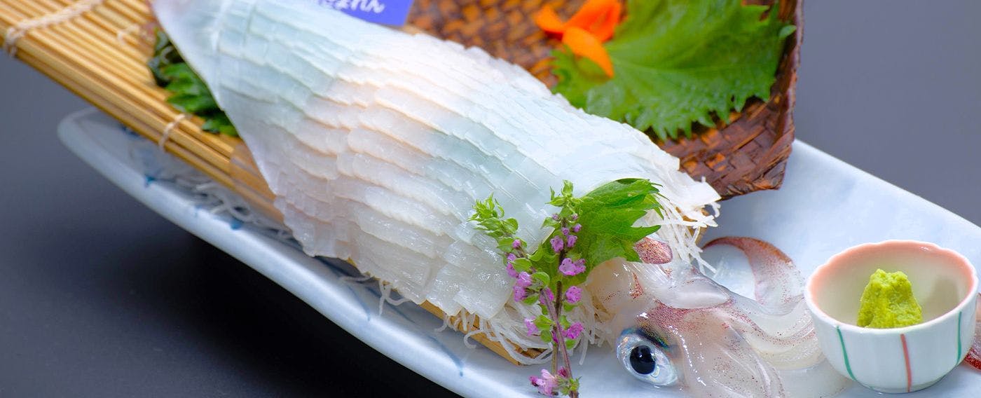 Hidangan cumi-cumi merek 'Ippon Yari'