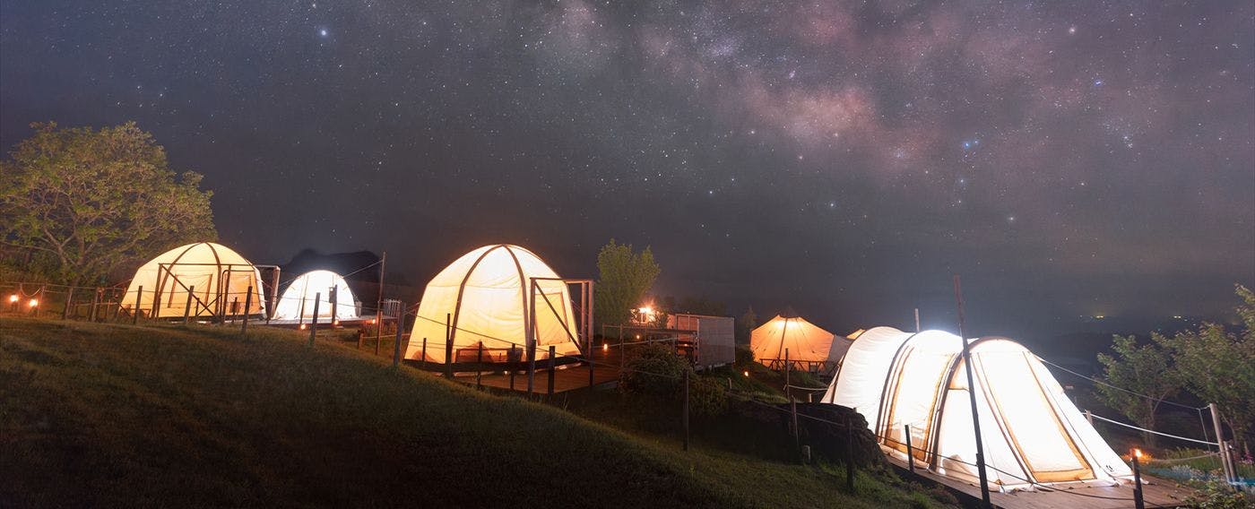 ที่ตั้งแคมป์ตอนกลางคืน