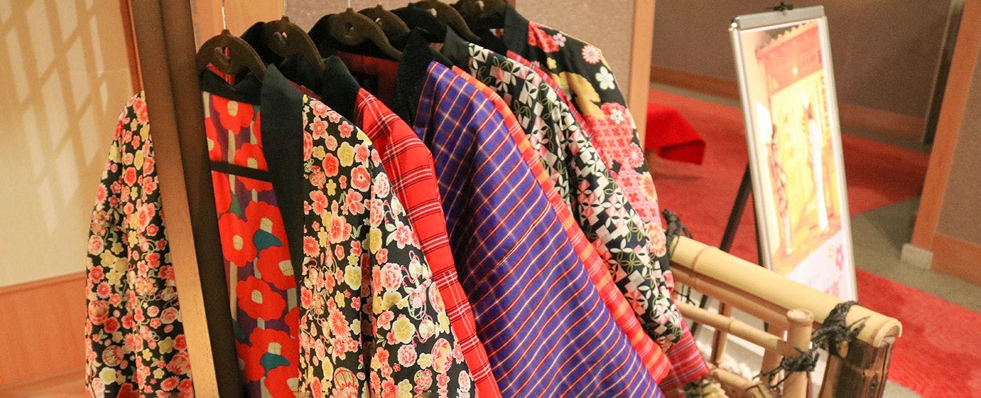 Anda juga boleh memilih hanten berwarna-warni untuk dipadankan dengan yukata.