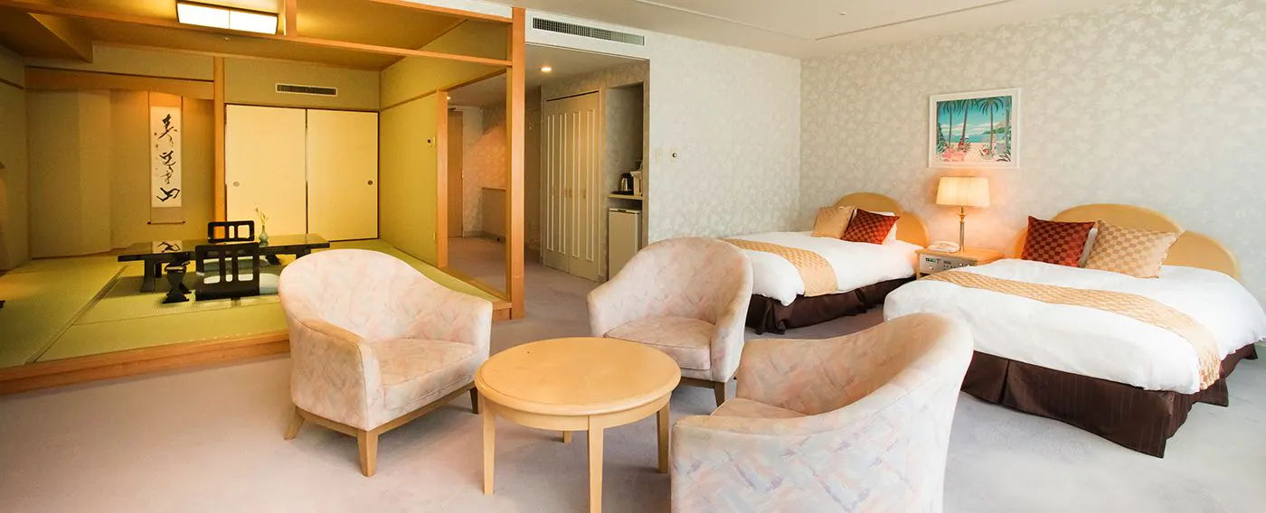 Bilik Gaya Jepun dan Barat (Bilik Twin + Bilik Tatami 8 tikar)