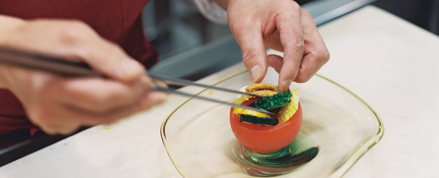 料理長が腕を振るう「嬉し、里山料理」