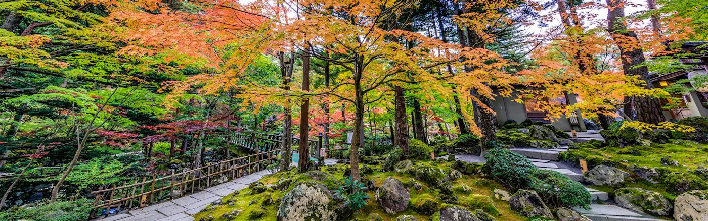 富士山温泉 ホテル鐘山苑:紅葉の庭園