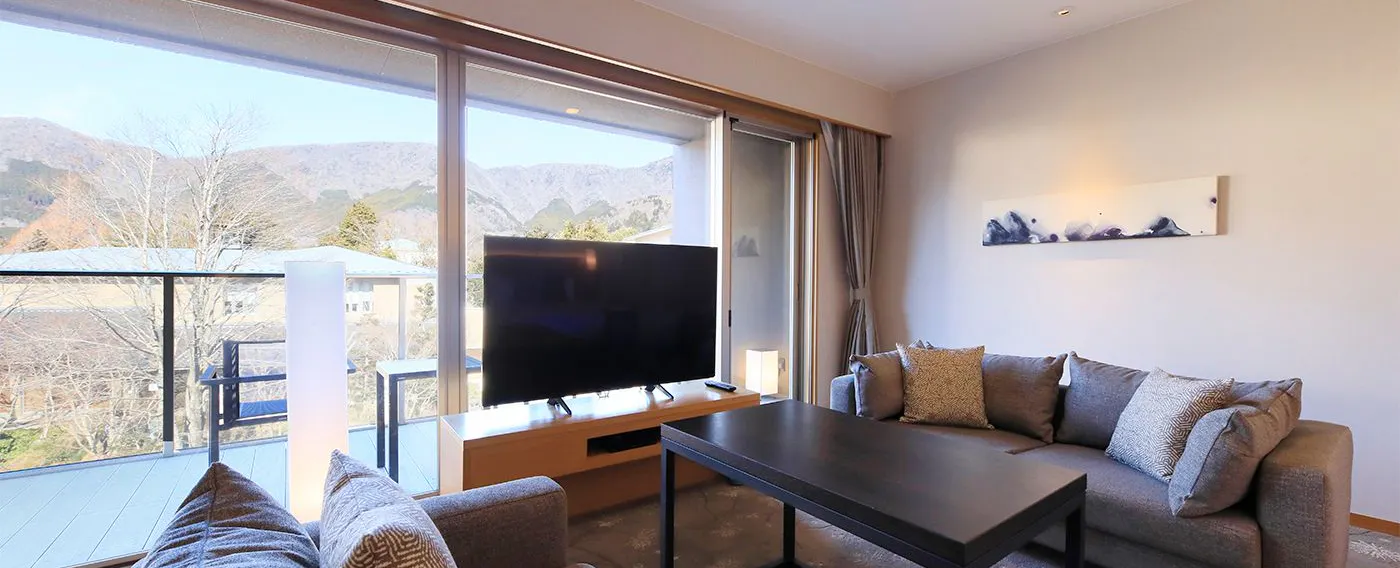 ห้องพักพร้อมน้ำพุร้อนส่วนตัว วิวสวนระดับดีลักซ์