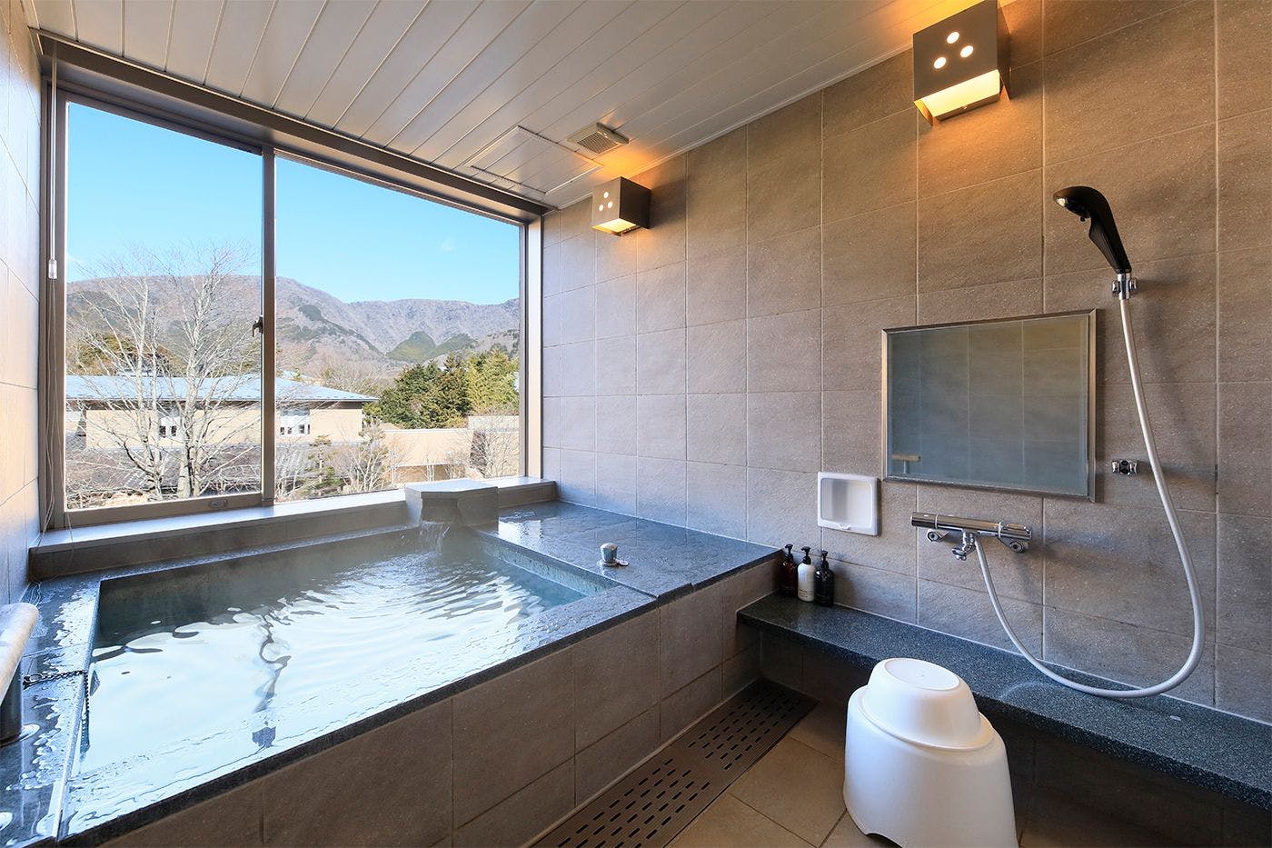 ห้องพักพร้อมน้ำพุร้อน・ดีลักซ์การ์เดนวิว (อ่างน้ำพุร้อนในตัว)