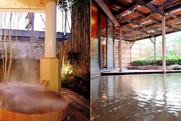 อ่างอาบน้ำกลางแจ้งสำหรับครอบครัวส่วนตัว 'Futari Shizuka' / อ่างอาบน้ำกลางแจ้ง Ajisai no Yu