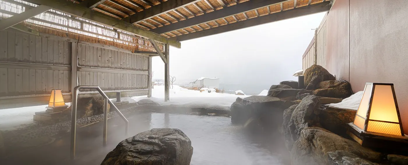 露天風呂 冬