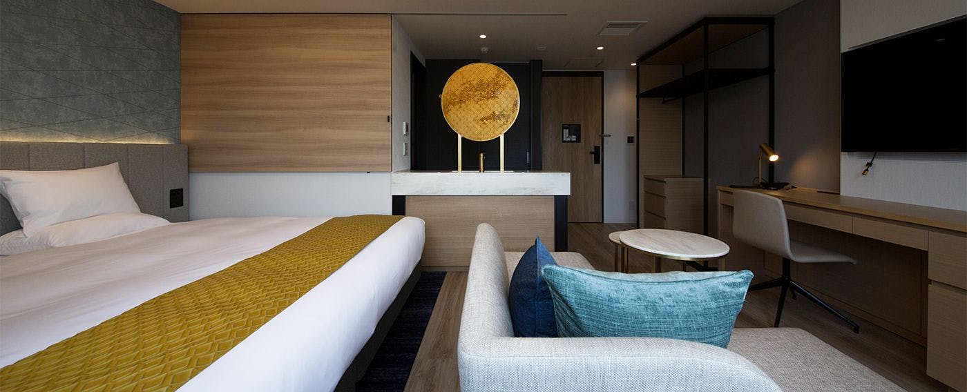 好萊塢雙床房可作為240厘米寬的超級特大床房使用。