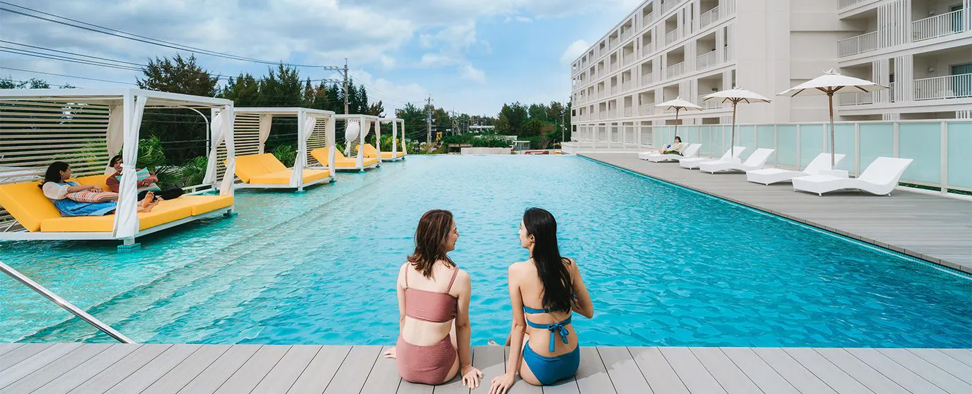 冬は温水のプライベートプール