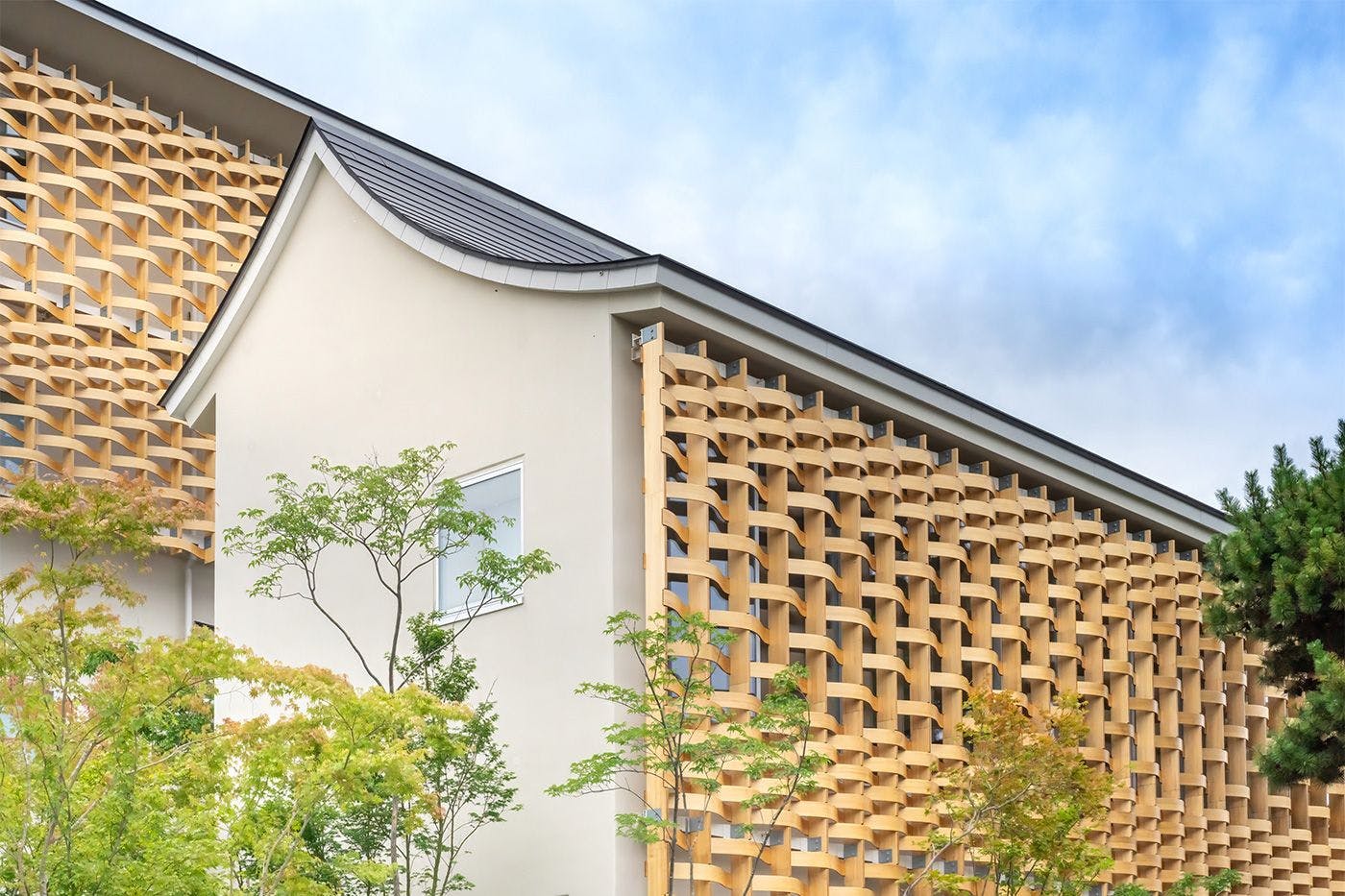 使用岛根县产的杉木制成的外观