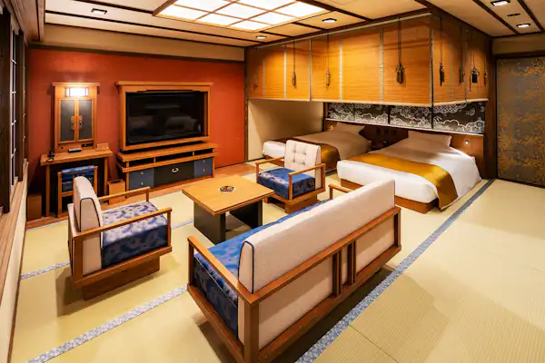 ตัวอย่างห้องพักของ Kyoto Omuro Kadensho