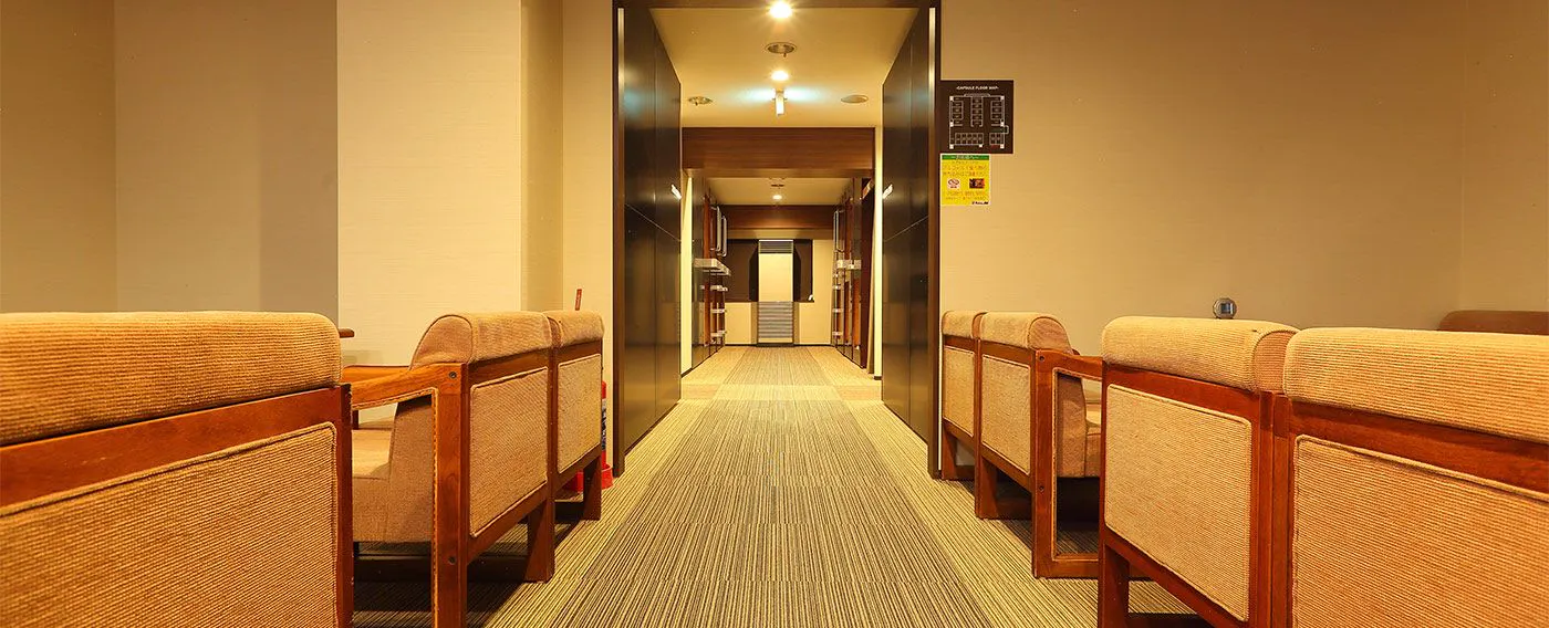 ภายในโรงแรมแคปซูล