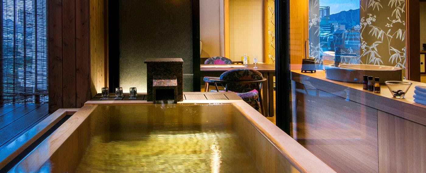 附露天温泉的特别房「山水 雪月华」：露天温泉