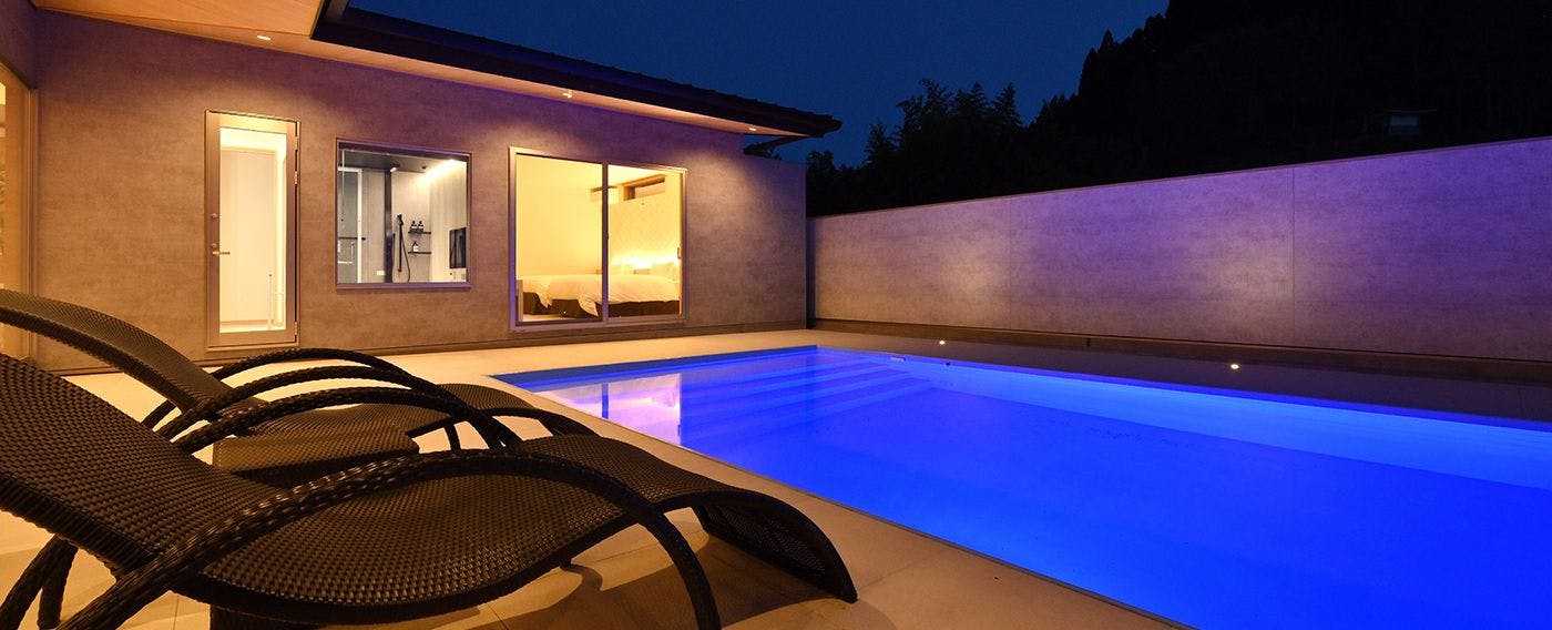 Private heated pool