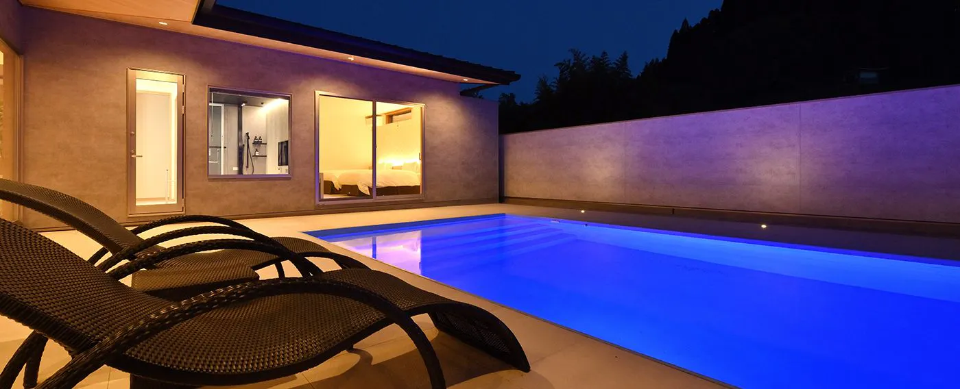 Private heated pool