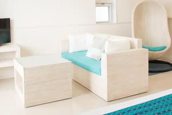 【서양식 1LDK(3층)】마린 블루를 활용하여 남국 분위기를 연출