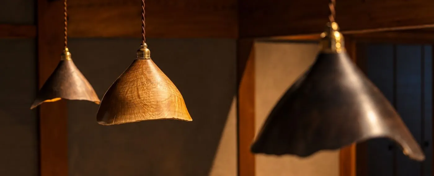 Lampu gantung kayu dari kayu Nara