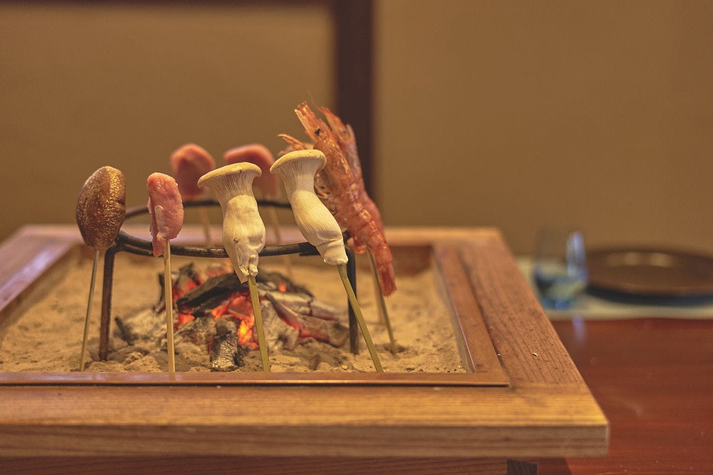 囲炉裏の調理イメージ