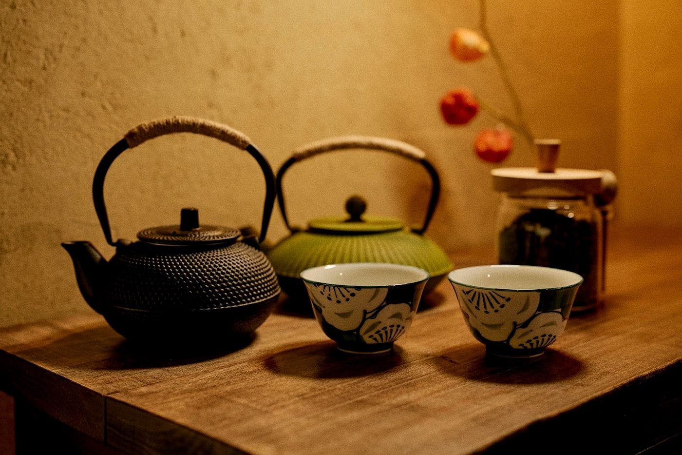 南部茶とお茶菓子