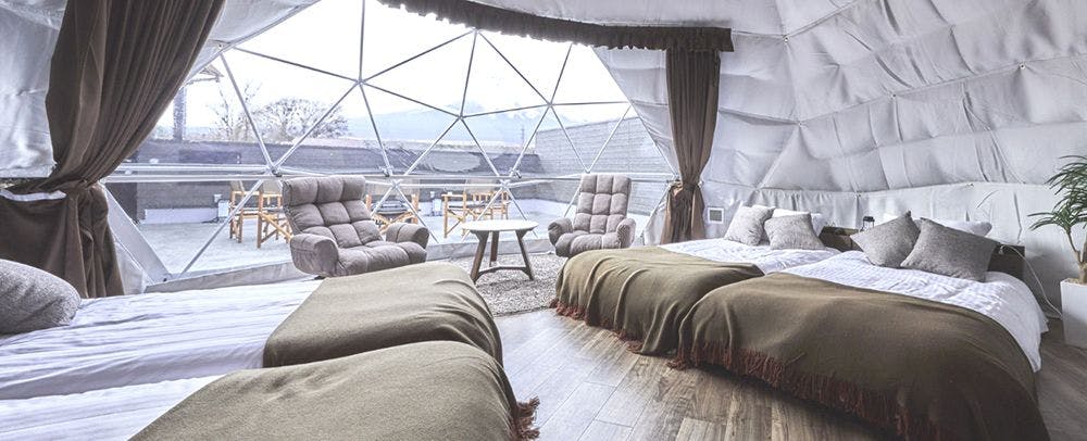 Panoramic Mt. Fuji Views from All Rooms – VISION GLAMPING Resort & Spa YAMANAKAKO