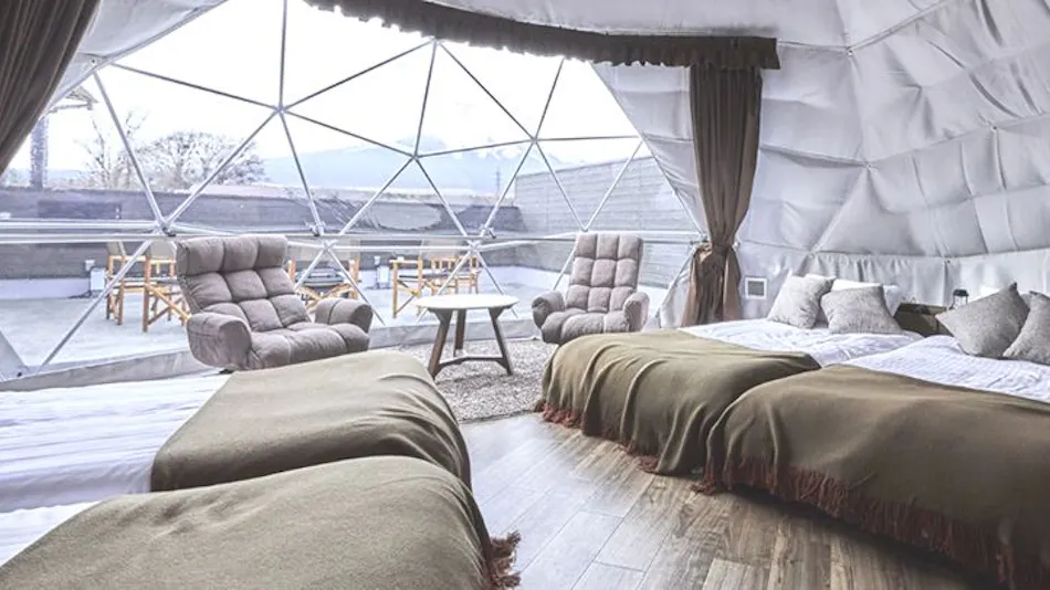 Panoramic Mt. Fuji Views from All Rooms – VISION GLAMPING Resort & Spa YAMANAKAKO