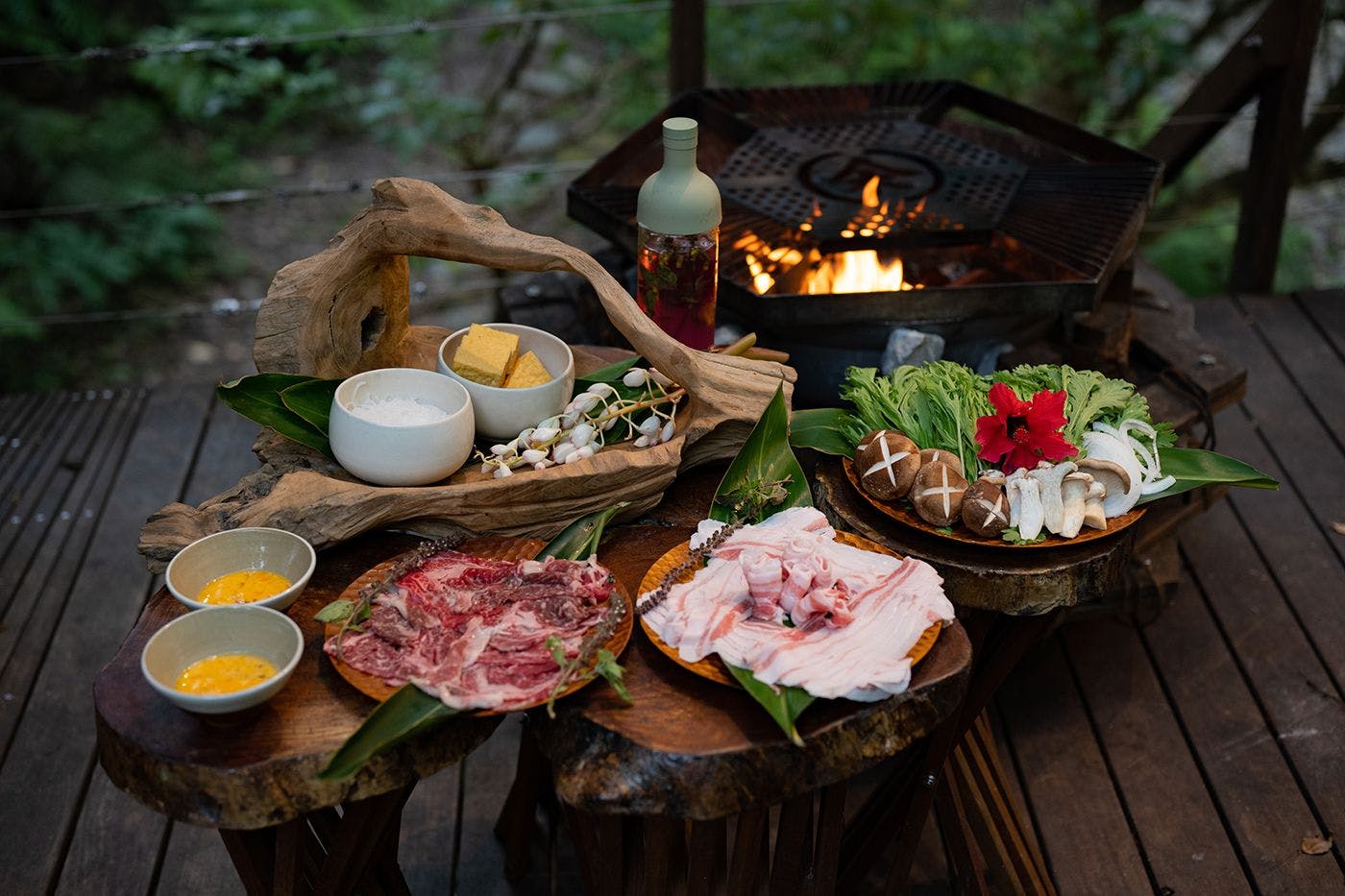 อาหารเย็นย่างถ่าน