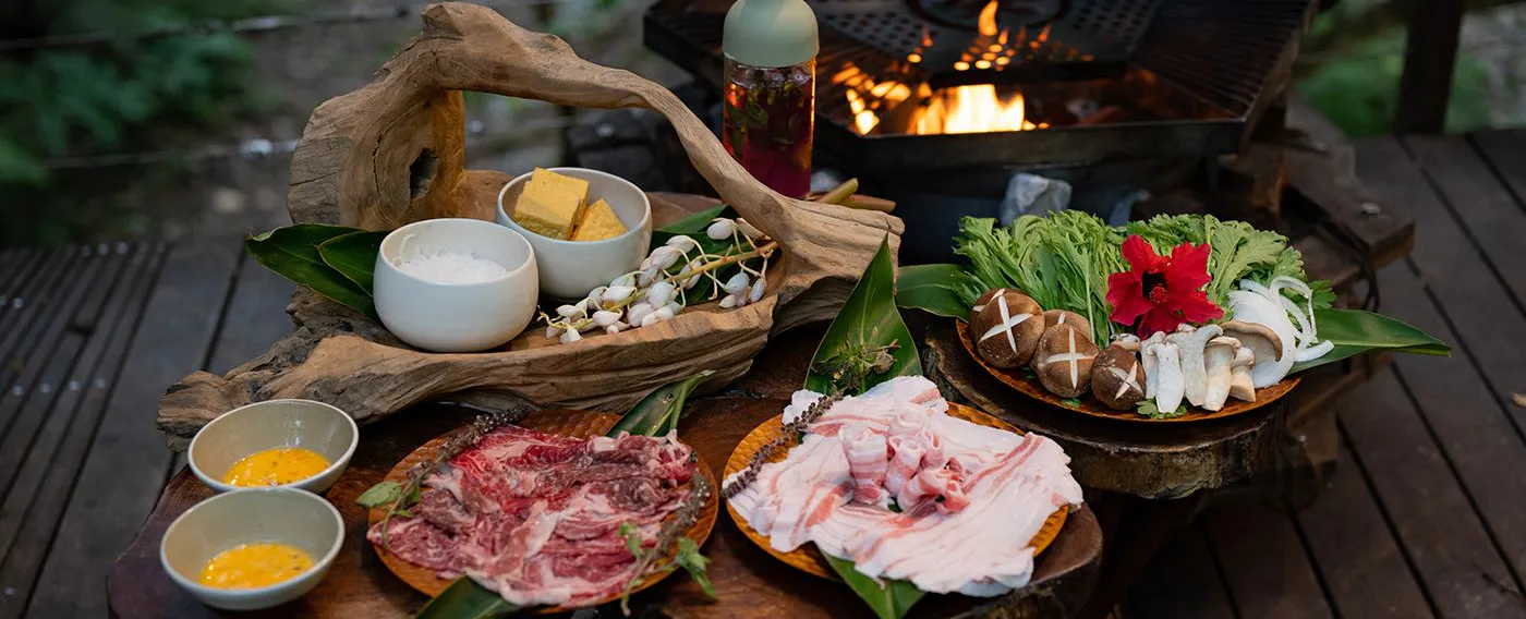 อาหารเย็นย่างถ่าน