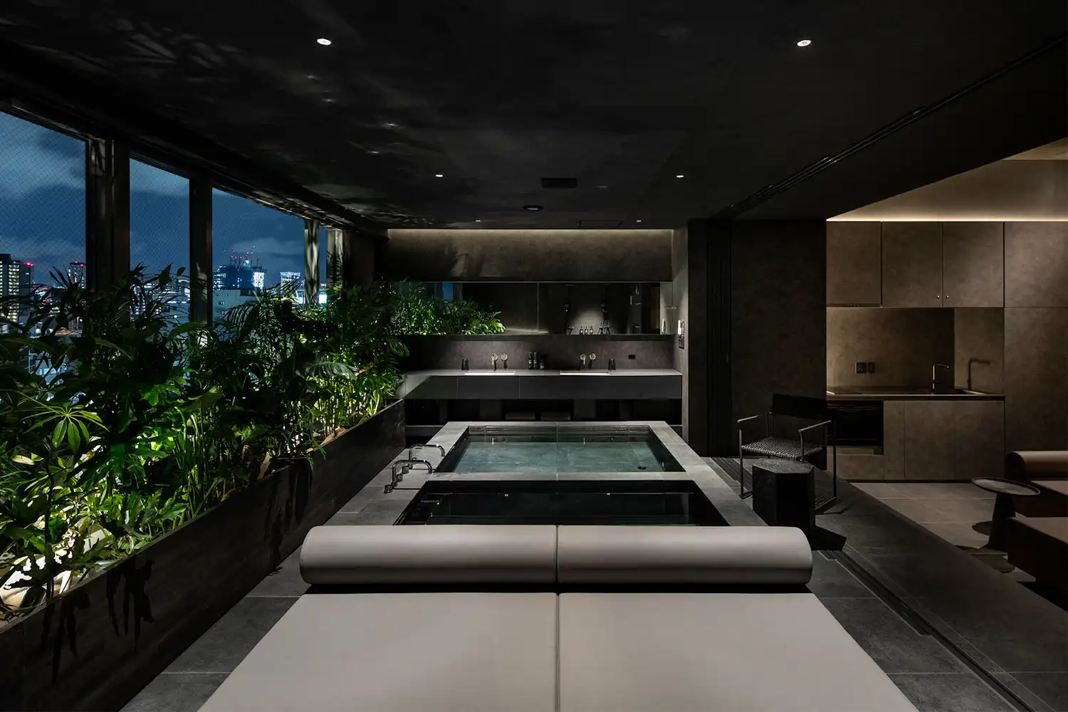 ห้องนั่งเล่นพร้อมเตียงสองชั้น