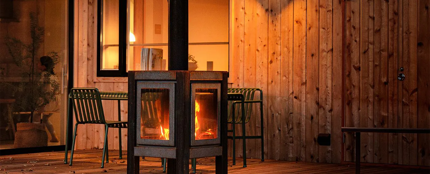 屋外薪ストーブ